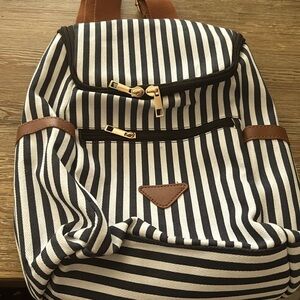 Ashcroft & Abbey Striped Lady/girl Backpack